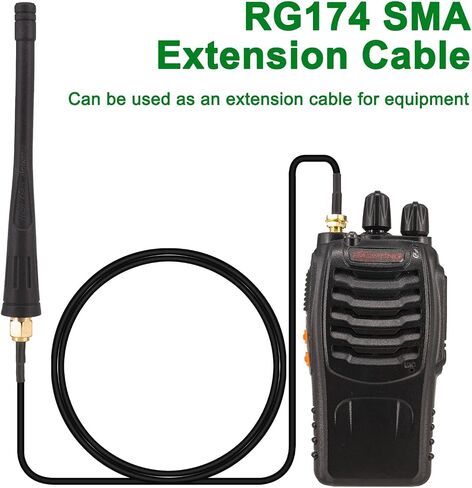 SMA Male to SMA Female Bulkhead Mount Cable RG174 6.5ft/2M SMA Extension Cable SMA Jumper RF Coaxial Cable for SDR Equipment Antenna Ham Radio 3G 4G LTE Antenna ADS-B Dongle Receiver in Saudi Arabia