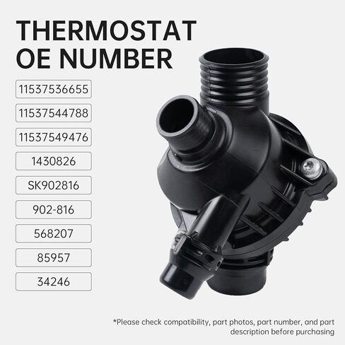 مضخة مياه محرك كهربائي للسيارات وثرموستات متوافق مع BMW 128i/325i/325xl/328i/328xi/330i/525i/525xi/528xi/530i/530xl/x3/z4 OEM 11517563183 11517586925 in Kuwait