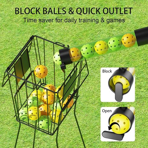 17 Balls Pickleball Ball Retriever & Ball Holder & Shoulder Strap, Back Saver for Pickleball Retriever, Quick for Pickleball Tube Ball Pickup in Saudi Arabia