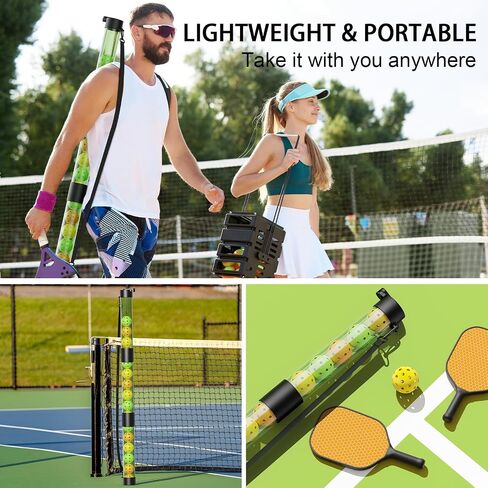 17 Balls Pickleball Ball Retriever & Ball Holder & Shoulder Strap, Back Saver for Pickleball Retriever, Quick for Pickleball Tube Ball Pickup in Saudi Arabia