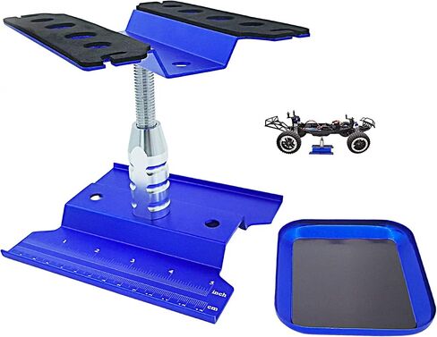 RC سيارة العمل موقف إصلاح محطة العمل الأزرق 360 درجة دوران رفع مع مسامير صينية الأزرق ل 1/8 1/10 1/12 مقياس سيارات شاحنات العربات in Kuwait