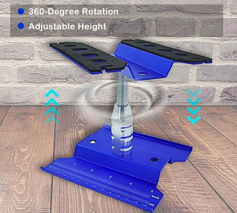 RC سيارة العمل موقف إصلاح محطة العمل الأزرق 360 درجة دوران رفع مع مسامير صينية الأزرق ل 1/8 1/10 1/12 مقياس سيارات شاحنات العربات in Kuwait