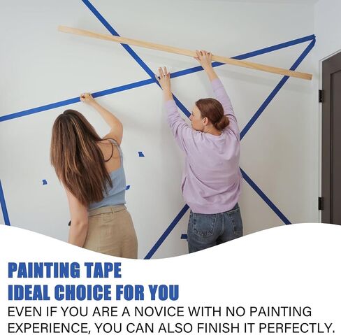 Blue Painters Tape，2 Inch Bulk Paint Tape 10 Rolls x 2 Inch x 55 Yards - Easy Removal Painter's Tape Blue Masking Tape for for Painting, Home, Office, School Stationery, Arts, Crafts, Total 550 Yards in Saudi Arabia
