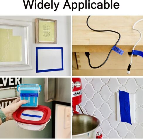 Blue Painters Tape，2 Inch Bulk Paint Tape 10 Rolls x 2 Inch x 55 Yards - Easy Removal Painter's Tape Blue Masking Tape for for Painting, Home, Office, School Stationery, Arts, Crafts, Total 550 Yards in Saudi Arabia