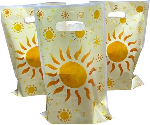 llk 30pcs عيد ميلاد سعيد يوم علاج أكياس البلاستيك بوهو الشمس 1st عيد ميلاد جودي الحلوى علاج أكياس أشعة الشمس حزب ديكور البلاستيك هدية حقيبة عيد ميلاد وجبة خفيفة أكياس الصيف حزب صالح للأطفال in Kuwait