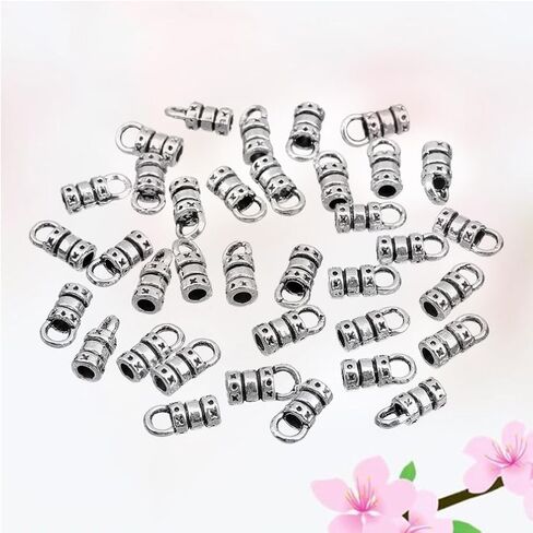 Healifty 100PCS Jewelry Making Clasp Jewelry End Caps Bracelet Connection Clasp for Jewelry Tassel Bracelet Making 2Mm Holes in Saudi Arabia