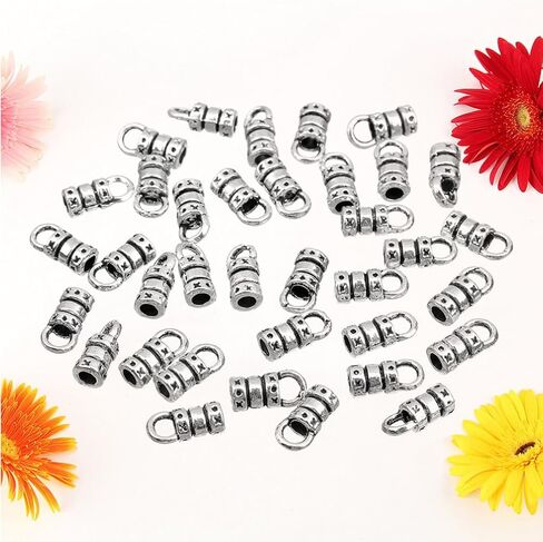 Healifty 100PCS Jewelry Making Clasp Jewelry End Caps Bracelet Connection Clasp for Jewelry Tassel Bracelet Making 2Mm Holes in Saudi Arabia