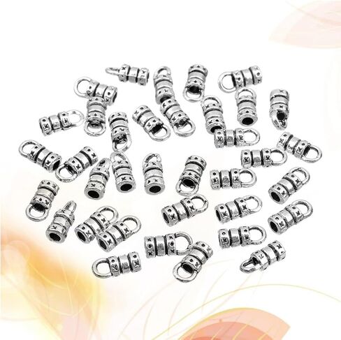 Healifty 100PCS Jewelry Making Clasp Jewelry End Caps Bracelet Connection Clasp for Jewelry Tassel Bracelet Making 2Mm Holes in Saudi Arabia