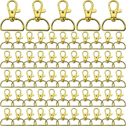 60Pcs Swivel Snap Hook D Ring,6 Colors Metal Swivel Clasps Lobster Clasp Key Chain Clip Hook Swivel Clasps Claw Lobster Lanyard Clasp for Keychain Lanyard,Jewelry,DIY Crafts Supplies(6 Colors) in Saudi Arabia