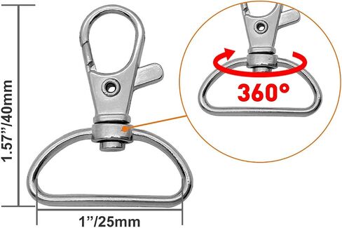 60Pcs Swivel Snap Hook D Ring,6 Colors Metal Swivel Clasps Lobster Clasp Key Chain Clip Hook Swivel Clasps Claw Lobster Lanyard Clasp for Keychain Lanyard,Jewelry,DIY Crafts Supplies(6 Colors) in Saudi Arabia