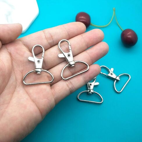 60Pcs Swivel Snap Hook D Ring,6 Colors Metal Swivel Clasps Lobster Clasp Key Chain Clip Hook Swivel Clasps Claw Lobster Lanyard Clasp for Keychain Lanyard,Jewelry,DIY Crafts Supplies(6 Colors) in Saudi Arabia