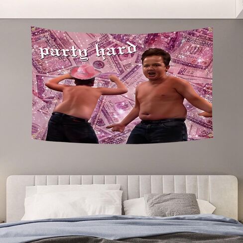 حفلة العلم الصلب Gibby نسيج مضحك 3x5Ft الفكاهة جماليات الوردي الترفيه ملصق للكلية غرفة النوم الرجال رجل الكهف آرت ديكو in Kuwait