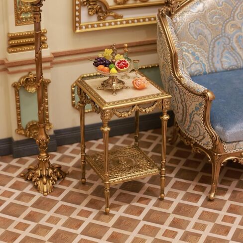 DIY 1 6 Scale Square Louis XVI Side Table DIY Furniture Kits Dollhouse Decor Habby Birthday Gifts for Kids & Adults in Kuwait