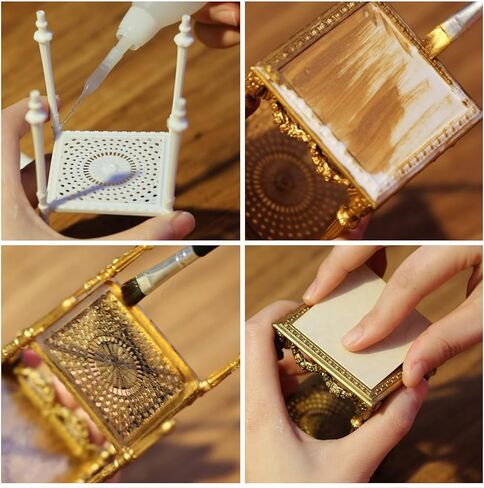 DIY 1 6 Scale Square Louis XVI Side Table DIY Furniture Kits Dollhouse Decor Habby Birthday Gifts for Kids & Adults in Kuwait