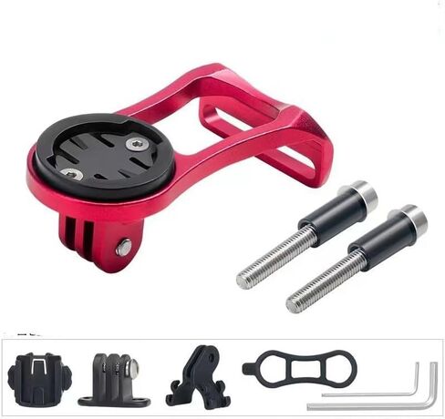 Aluminium Alloy Bicycle Computer Mount Holder Headlight Clamp Bike Handlebar Extension Bracket Adapter for Garmin Edge GPS Gopro (Black) in Saudi Arabia