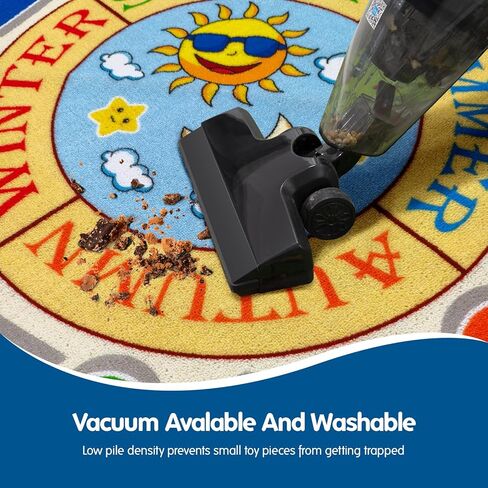 سجادة Booooom Jackson للأطفال للفصل الدراسي ABC Mat مقاس 6'5''x6'5'' سجادة لدائرة الحضانة في مرحلة ما قبل المدرسة سجادة الأبجدية، سجادة منطقة اللعب الابتدائية سجادة تعليمية مع دعم غير قابل للانزلاق (بيج، 6.5 × 6.5 قدم) in Kuwait