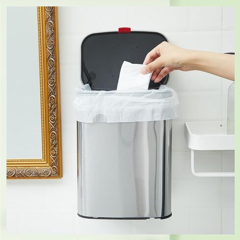 Tioncy Sanitary Napkin Receptacle Wall Mounted Tampon Holder Feminine Hygiene Disposal Container with Removable Inner Bucket Stainless Steel Tampon Disposal Bin Trash Can for Bathroom Restroom Home in Saudi Arabia