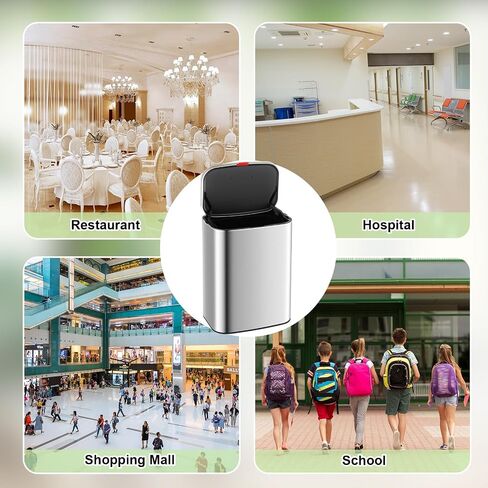 Tioncy Sanitary Napkin Receptacle Wall Mounted Tampon Holder Feminine Hygiene Disposal Container with Removable Inner Bucket Stainless Steel Tampon Disposal Bin Trash Can for Bathroom Restroom Home in Saudi Arabia