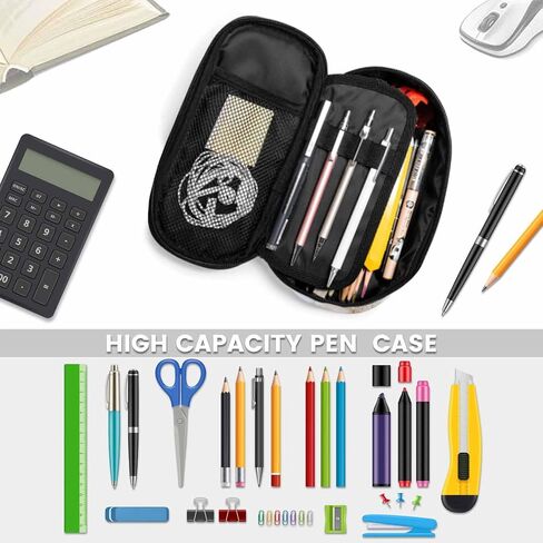 Basketball Pencil Holder Bag Heartbeat Sport Orange Black Pencil Case College Office Organizer for Teens School Students Boy Girl in Saudi Arabia