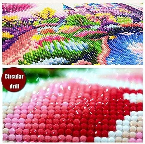 HQZHEKOC 5D Diamond Painting Kits for Adult Diamond Art Diamond Dots Paint with Diamonds Paint by Numbers Gem Art Embroidery Cross Stitch 12"X16" Demon Slayer in Saudi Arabia