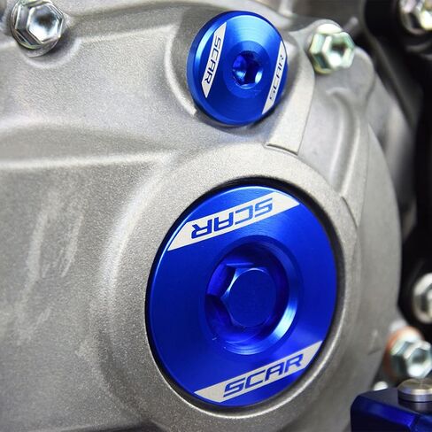 SCAR Engine Plugs Kit Crankcase Cover Compatible with KAWASAKI KX KX-F KXF 250 KX250F KXF 450 KX450F 08-23 - Blue in Kuwait