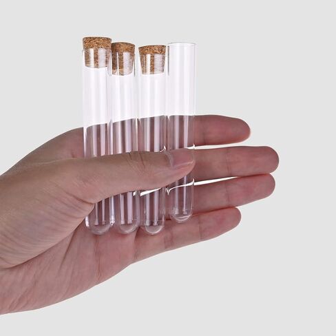 30 قطعة من أنابيب اختبار البلاستيك الشفاف مع سدادات الفلين، زجاجات بلاستيكية صغيرة مقاس 16 × 100 مم 10 مل مع فلين، ختم جيد لتخزين الحلوى، ملح الاستحمام، التجارب العلمية وانتشار النباتات in Kuwait