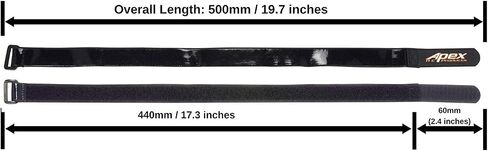 Apex RC Products 5 Pack 20mm x 500mm HD Rubberized Non-Slip Battery Straps 3033 in Saudi Arabia