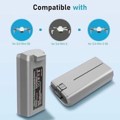 بطارية Mini 2 SE ومركز شحن LCD ثنائي الاتجاه Mini 2، عبوتان من بطاريات الطيران الذكية المتوافقة مع DJI Mini 2 SE Mini 2 وMini SE Drone، 2400 مللي أمبير في الساعة 31 دقيقة كحد أقصى بطارية Mini 2 SE in Kuwait