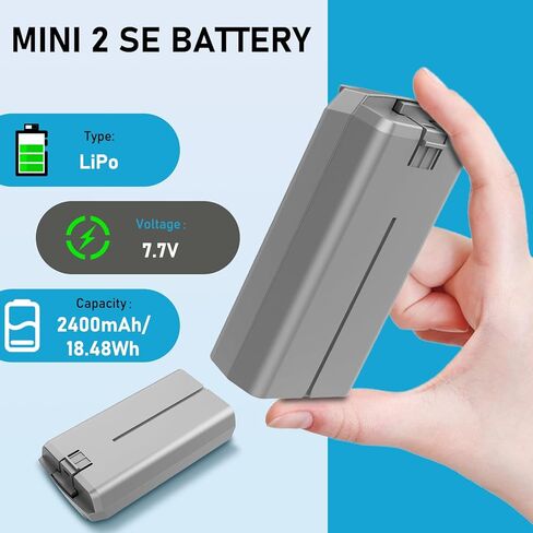بطارية Mini 2 SE ومركز شحن LCD ثنائي الاتجاه Mini 2، عبوتان من بطاريات الطيران الذكية المتوافقة مع DJI Mini 2 SE Mini 2 وMini SE Drone، 2400 مللي أمبير في الساعة 31 دقيقة كحد أقصى بطارية Mini 2 SE in Kuwait