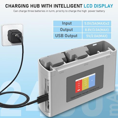 بطارية Mini 2 SE ومركز شحن LCD ثنائي الاتجاه Mini 2، عبوتان من بطاريات الطيران الذكية المتوافقة مع DJI Mini 2 SE Mini 2 وMini SE Drone، 2400 مللي أمبير في الساعة 31 دقيقة كحد أقصى بطارية Mini 2 SE in Kuwait