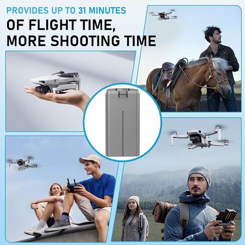 بطارية Mini 2 SE ومركز شحن LCD ثنائي الاتجاه Mini 2، عبوتان من بطاريات الطيران الذكية المتوافقة مع DJI Mini 2 SE Mini 2 وMini SE Drone، 2400 مللي أمبير في الساعة 31 دقيقة كحد أقصى بطارية Mini 2 SE in Kuwait