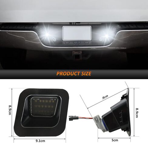 Bestview LED License Plate Light With Clip Retainer, Tag Lights Assembly Compatible with 2003-2018 Dodge Ram 1500 2500 3500 Pickup Truck Rear Step Bumper Aftermarket Replacement, 6500K White in Saudi Arabia