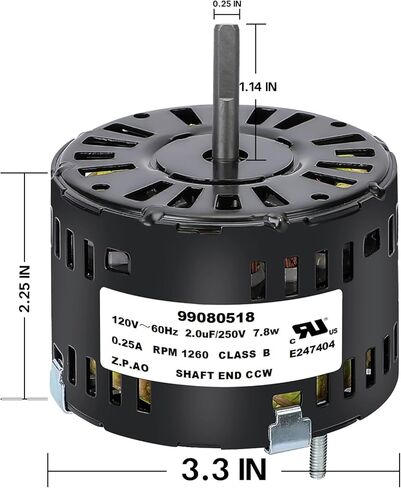 محرك مروحة الحمام 99080518 S99080518 - بديل متوافق لنماذج مروحة التهوية HD80، HD80L،684-A،684-B،684-C،684F-A،684F-B،684F-C،708-B in Kuwait