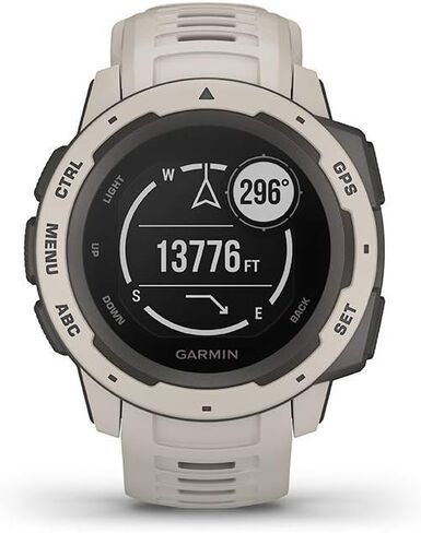 ساعة Garmin 010-02064-01 Instinct، ساعة خارجية متينة مع نظام تحديد المواقع GPS، تتميز بـ GLONASS وGalileo، ومراقبة معدل ضربات القلب وبوصلة ثلاثية المحاور، Tundra، 1.27 بوصة (متجددة) in Saudi Arabia