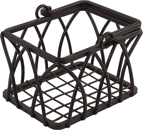 سلة أكياس السكر للتحلية المتنوعة من سبيكتروم، ملحقات للمطاعم والمنازل، حامل أكياس الشاي ومنظم محطة القهوة، أسود in Kuwait