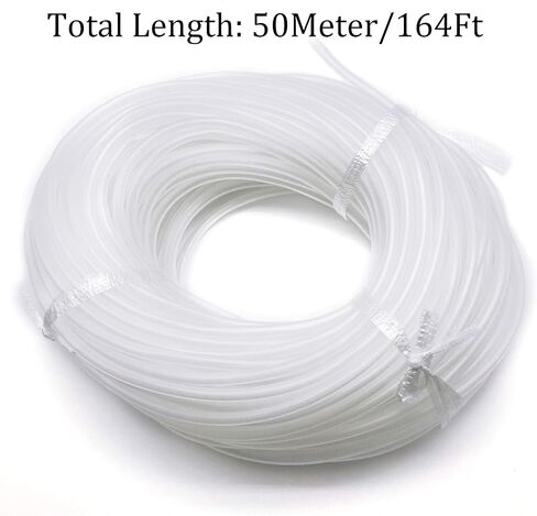 82Ft Aquarium Airline Tubing, Soft Air Pump Hose for Fish Tank, 4mm ID, 6mm OD, 25M Long Flexible Clear in Saudi Arabia