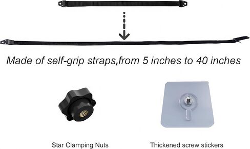 Adjustable Punch-Free TV Safety Straps, Adhesive Tv Anchors for Baby Proofing, Reusable Self-Gripping Strap,for Flat Screen and Furniture Mounting,Earthquake Straps(2 Pack) in Saudi Arabia