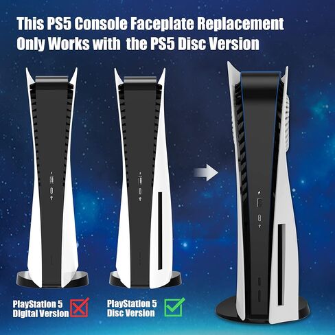 Heiko Premium ABS Replacement Shell for PS5 Disc Edition, Upgrade Your Console with This Heiko Replacement Shell Featuring Cooling Vents and a Sleek Design, Easy to Install and fits Perfectly(Blue) in Saudi Arabia