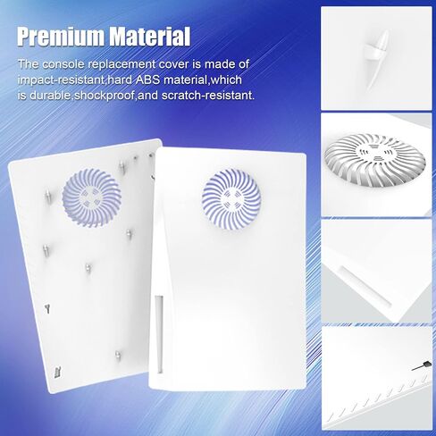 Heiko Premium ABS Replacement Shell for PS5 Disc Edition, Upgrade Your Console with This Heiko Replacement Shell Featuring Cooling Vents and a Sleek Design, Easy to Install and fits Perfectly(Blue) in Saudi Arabia