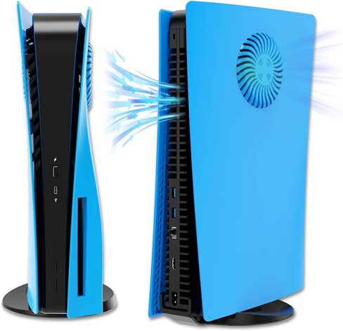 Heiko Premium ABS Replacement Shell for PS5 Disc Edition, Upgrade Your Console with This Heiko Replacement Shell Featuring Cooling Vents and a Sleek Design, Easy to Install and fits Perfectly(Blue) in Saudi Arabia