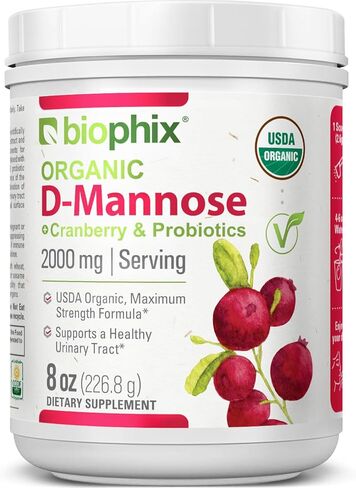 بيوفيكس أورجانيك د-مانوز بلس التوت البري والبروبيوتيك 8 أونصة 226.8 جم in Kuwait