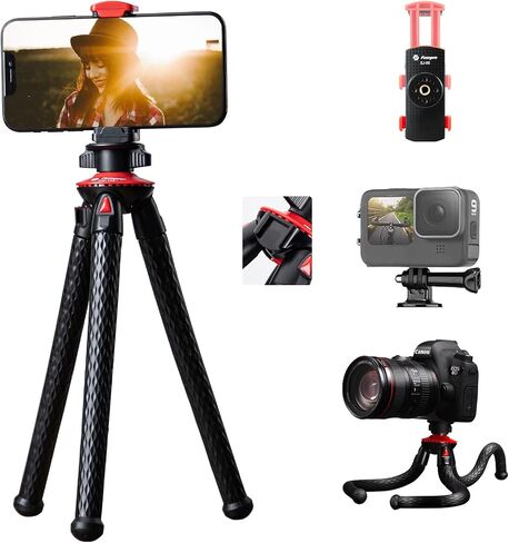 Fotopro Flexible Phone Tripod Bendable for Mini Camera Handheld Tripod Stand for Phone Vlogging Travel Video in Saudi Arabia