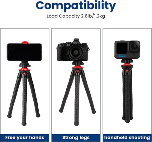 Fotopro Flexible Phone Tripod Bendable for Mini Camera Handheld Tripod Stand for Phone Vlogging Travel Video in Saudi Arabia