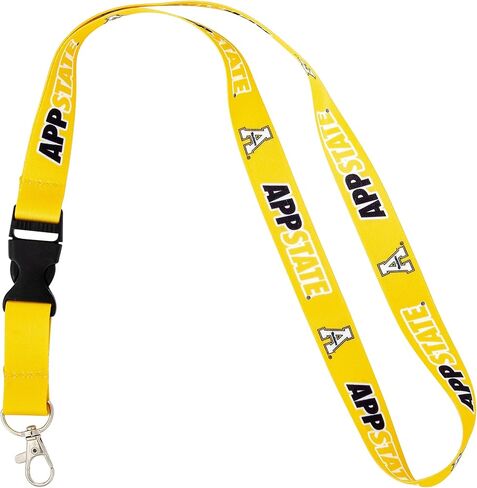 Desert Cactus Appalachian State University Lanyard Mountaineers App State Yosef Car Keys ID Badge Holder Lanyard Keychain Detachable Breakaway Snap Buckle (Yellow) in Saudi Arabia