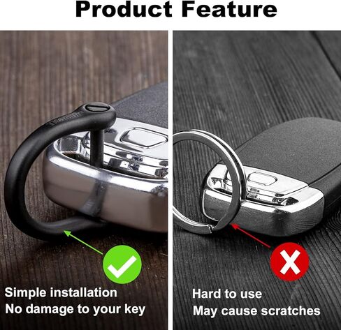 مشبك سلسلة مفاتيح FEGVE مع حلقتين للمفاتيح + حلقة على شكل حرف D مقاس 2/3 بوصة in Kuwait