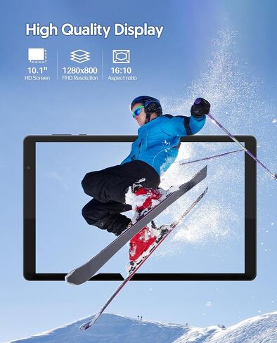 Tablets 10.1 inch Android 12 Tablet, 32GB ROM 1TB Expand, Quad-Core Processor Tablet, 6000mAh Battery, Dual Camera, WiFi, 1280x 800 IPS Tablet PC (Blue) in Kuwait