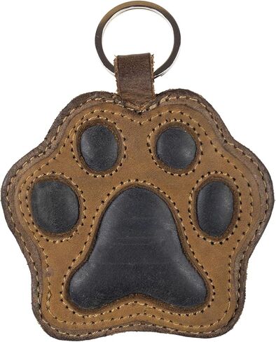 Hide & Drink, Dog Paw Leather Keychain Coin Pouch Key Rings Puppy Doggie Lover Accessories, Handmade :: Multicolor Brown in Saudi Arabia