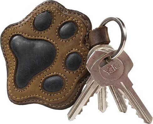 Hide & Drink, Dog Paw Leather Keychain Coin Pouch Key Rings Puppy Doggie Lover Accessories, Handmade :: Multicolor Brown in Saudi Arabia