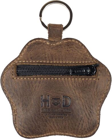 Hide & Drink, Dog Paw Leather Keychain Coin Pouch Key Rings Puppy Doggie Lover Accessories, Handmade :: Multicolor Brown in Saudi Arabia