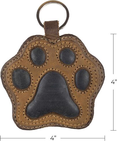 Hide & Drink, Dog Paw Leather Keychain Coin Pouch Key Rings Puppy Doggie Lover Accessories, Handmade :: Multicolor Brown in Saudi Arabia